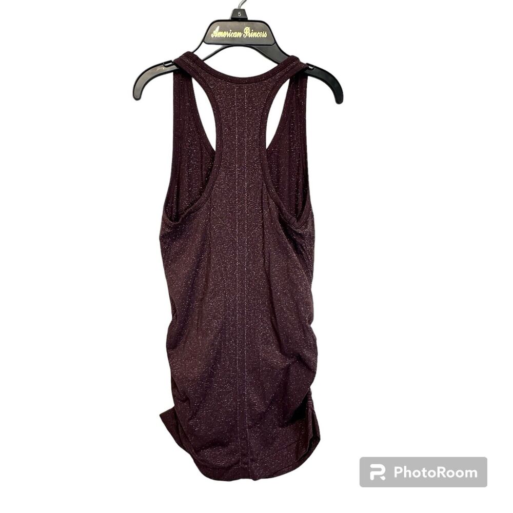 Athleta Women's Maroon Speedlight Ruched Sleeveless Racerback Tank Top Size XS - Picture 5 of 6